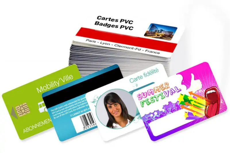 Impression cartes PVC
